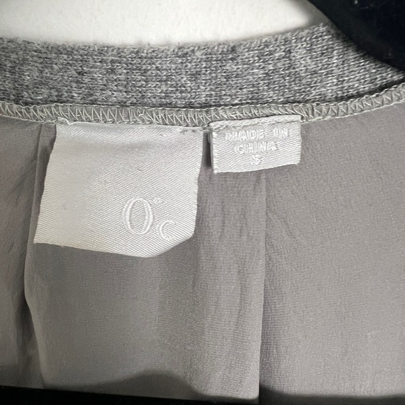 OC By Oleg Cassini Gray Angora Silk Blend Long Sleeve Longline Open Duster Sz S - Picture 7 of 9